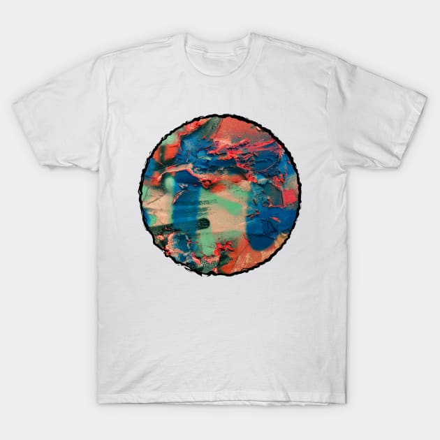 Degrading Graffiti Scribble Circle Frame T-Shirt by Surplusweird